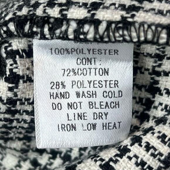 NWT LBLC The Label Mikenna Black White Plaid Hooded Shirt Jacket Shacket Sz M - Picture 13 of 13